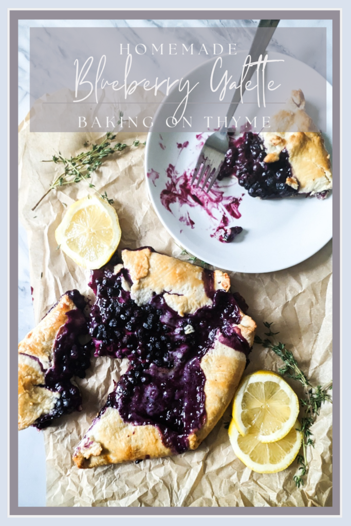 Lactose free lemon cream cheese frosting blueberry galette