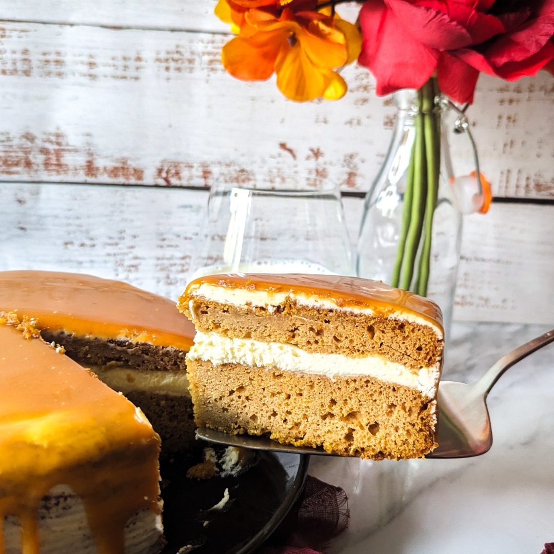 Pumpkin Ice Cream Cake with Lactose – Free Ingredients