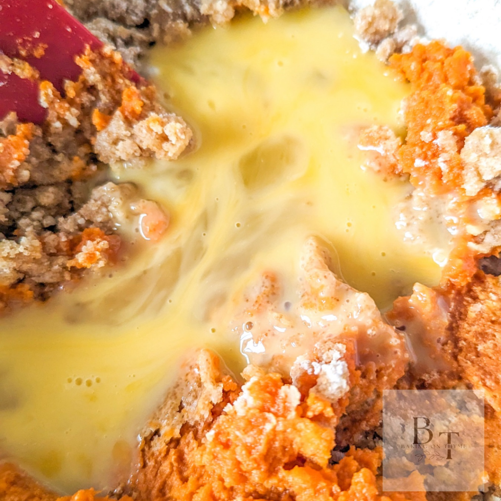 eggs in batter - pumpkin chocolate chips