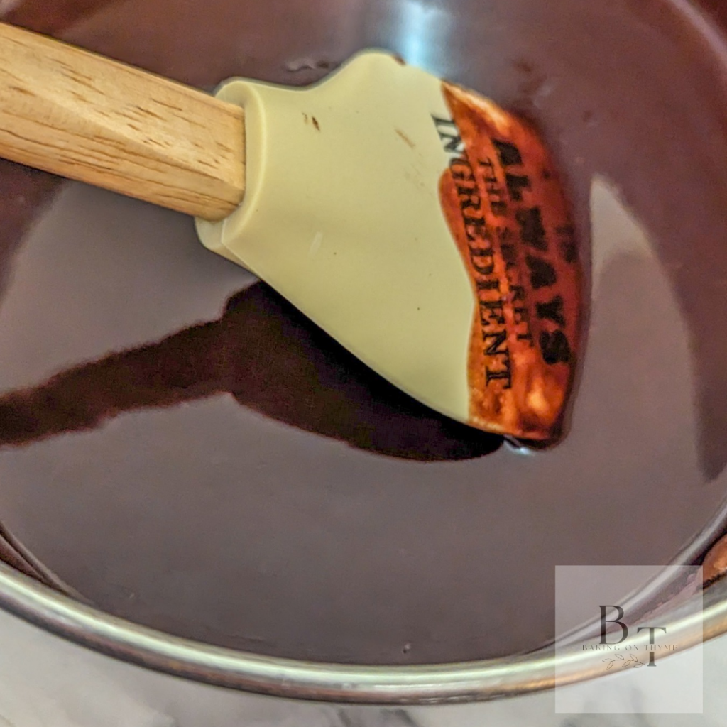 melted butter and chocolate