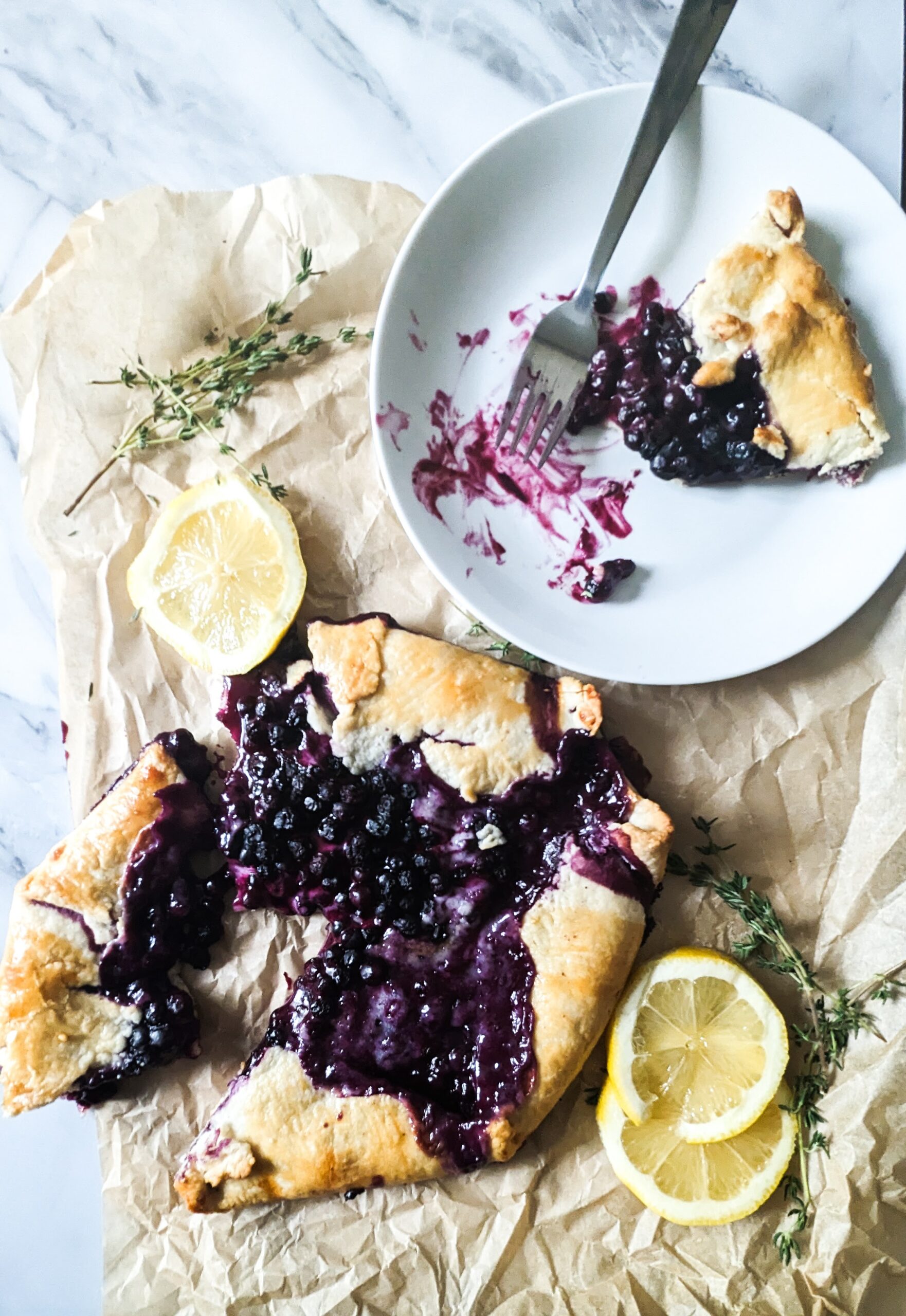Blueberry Galette with lactose free cream cheese 