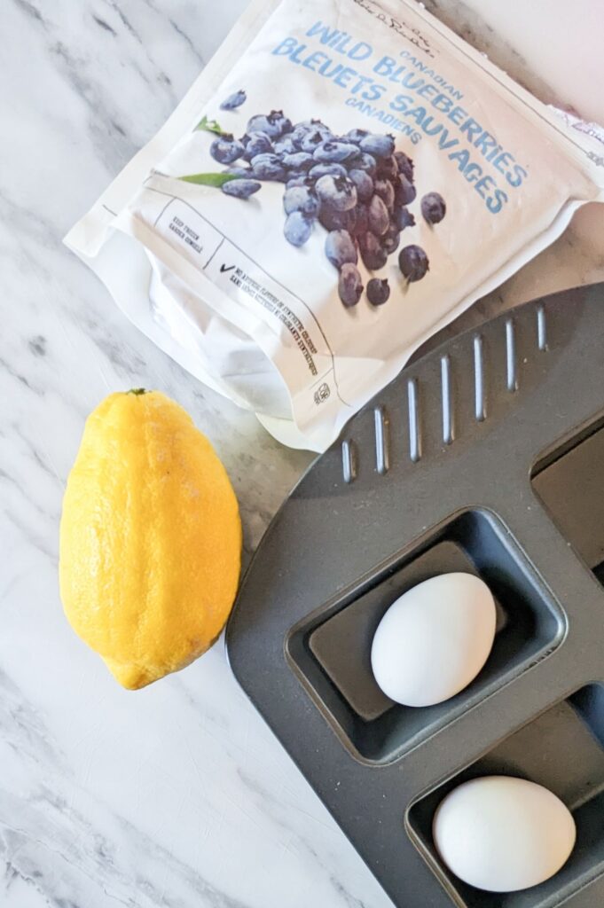 blueberry lemon mini loaf - ingredients