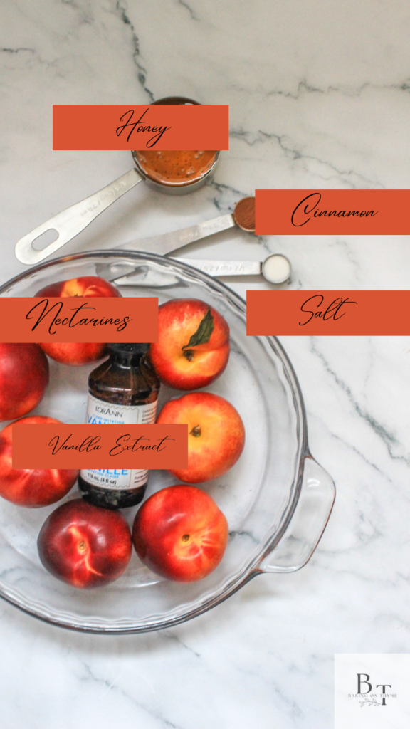 ingredients for baked nectarine