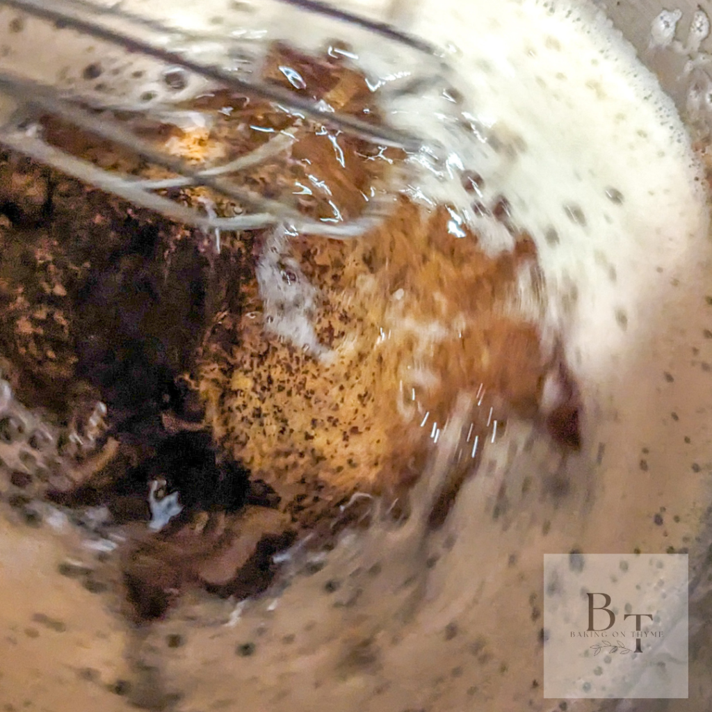 brown butter with whisk