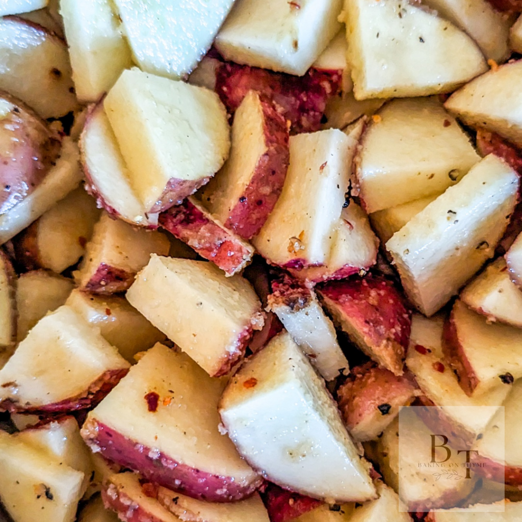 potatoes cut into small pieces