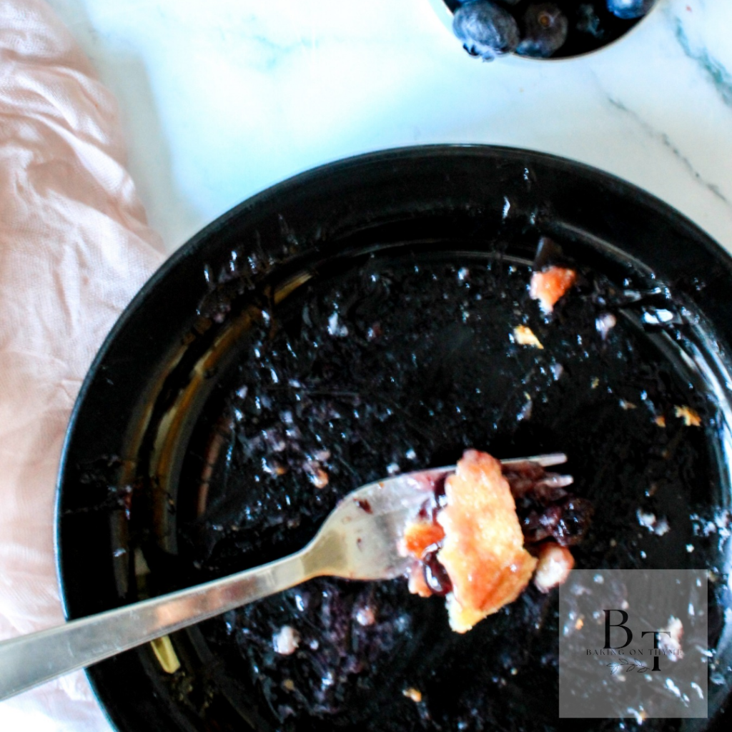 empty plate blueberry pie