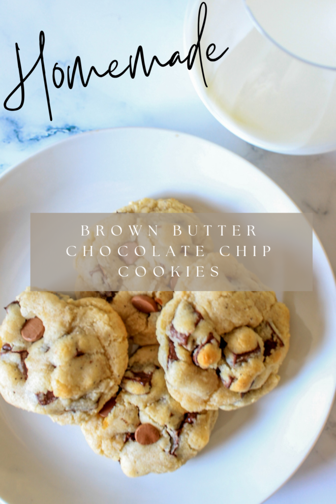 homemade brown butter chocolate chip cookies