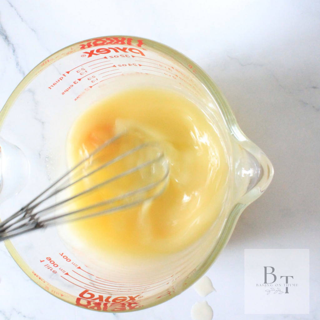eggs with melted butter
