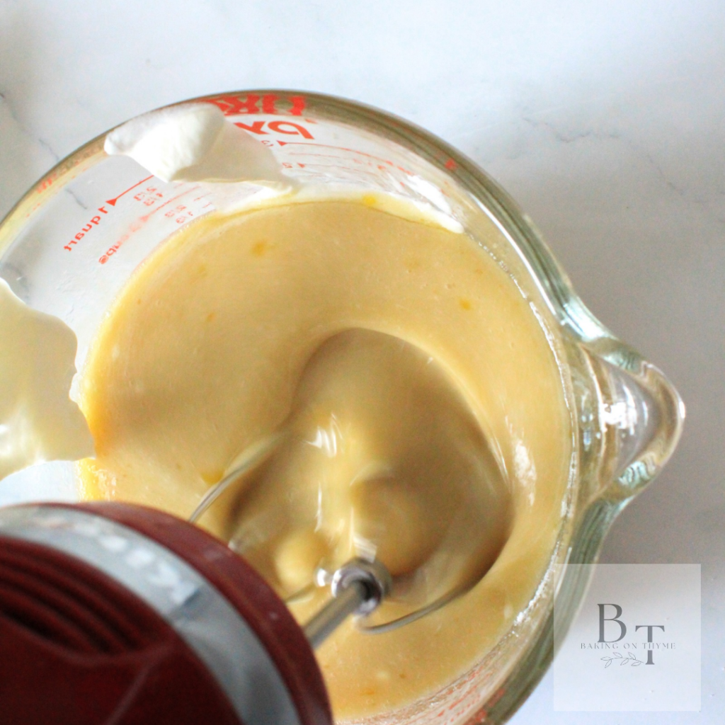 sour cream added to mixture