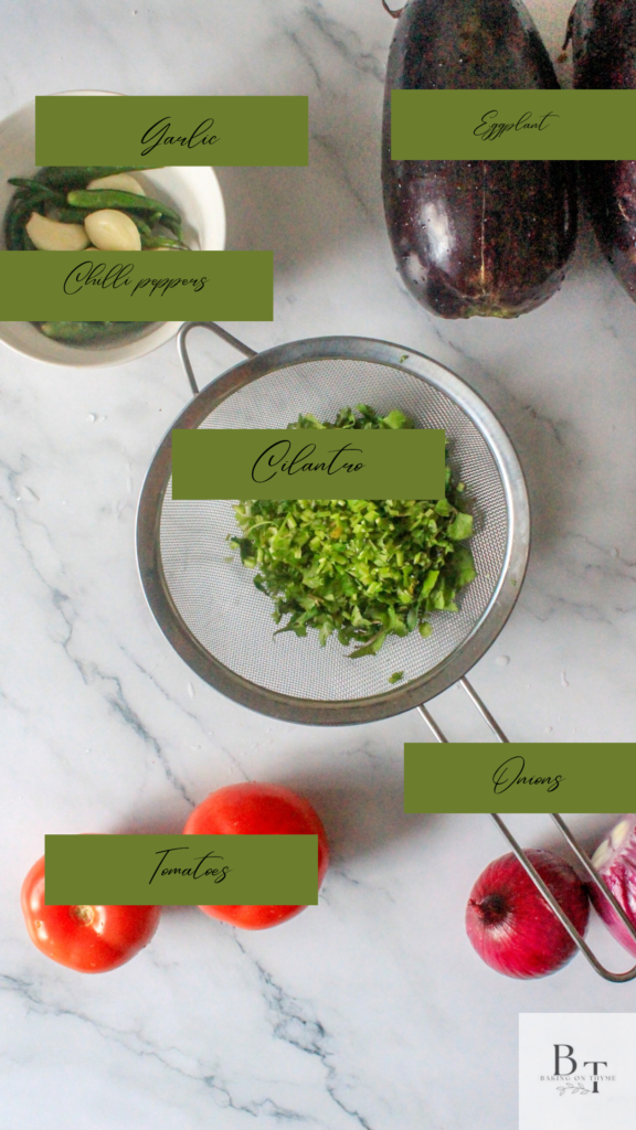 Ingredients for Spicy Eggplant Curry