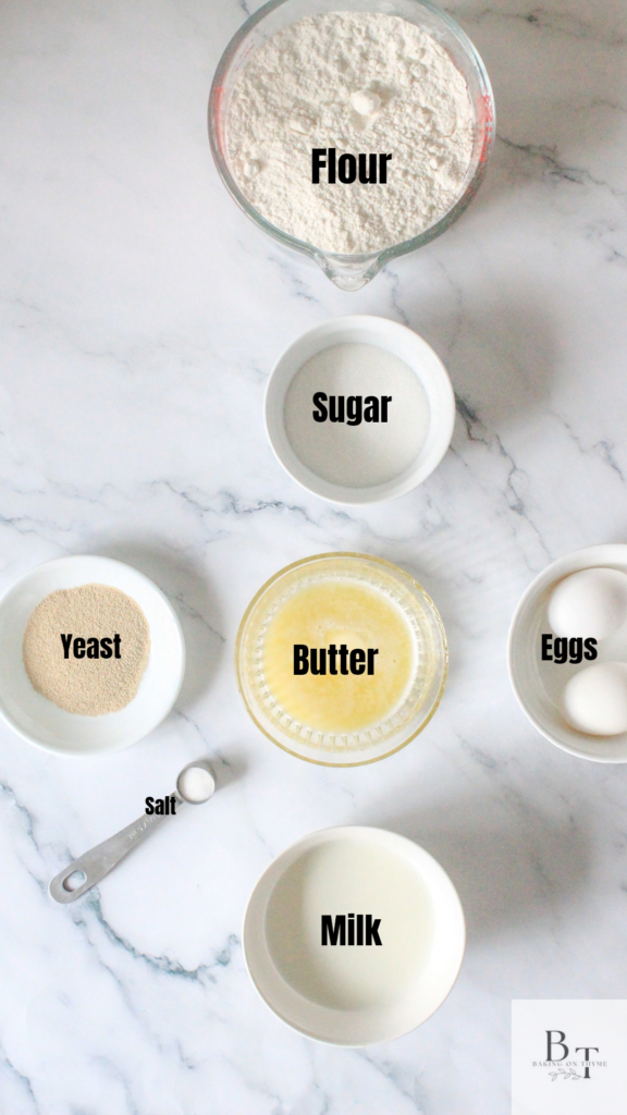 ingredients for gooey soft cinnamon buns