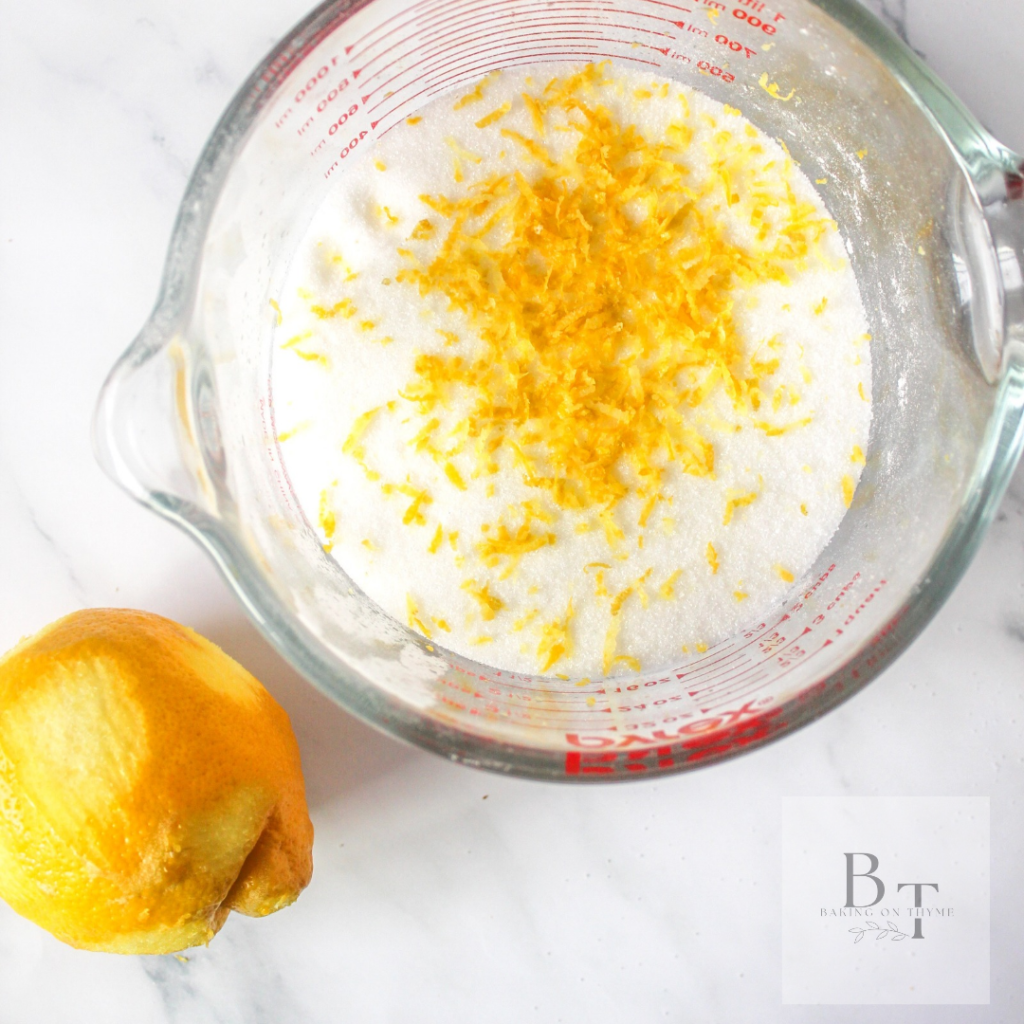 lemon zest and sugar