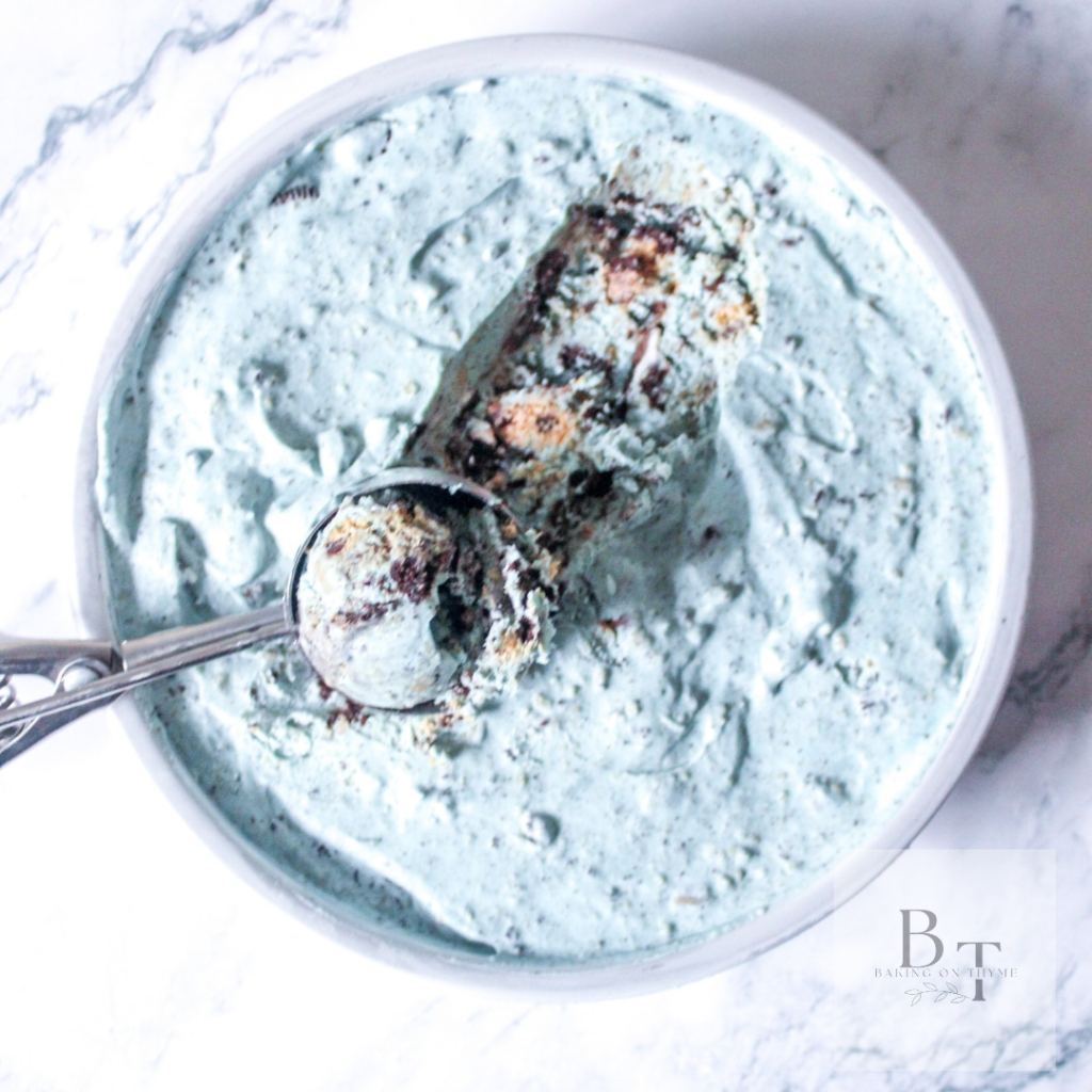 Homemade Cookie Monster Ice Cream