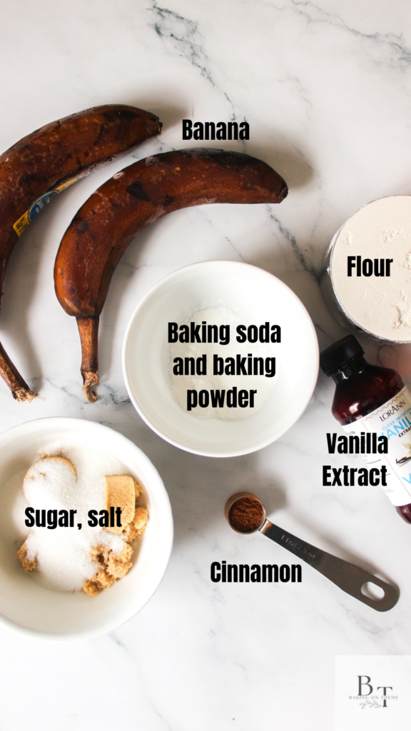 ingredients for Homemade Banana Gulgula aka Indian banana fritters