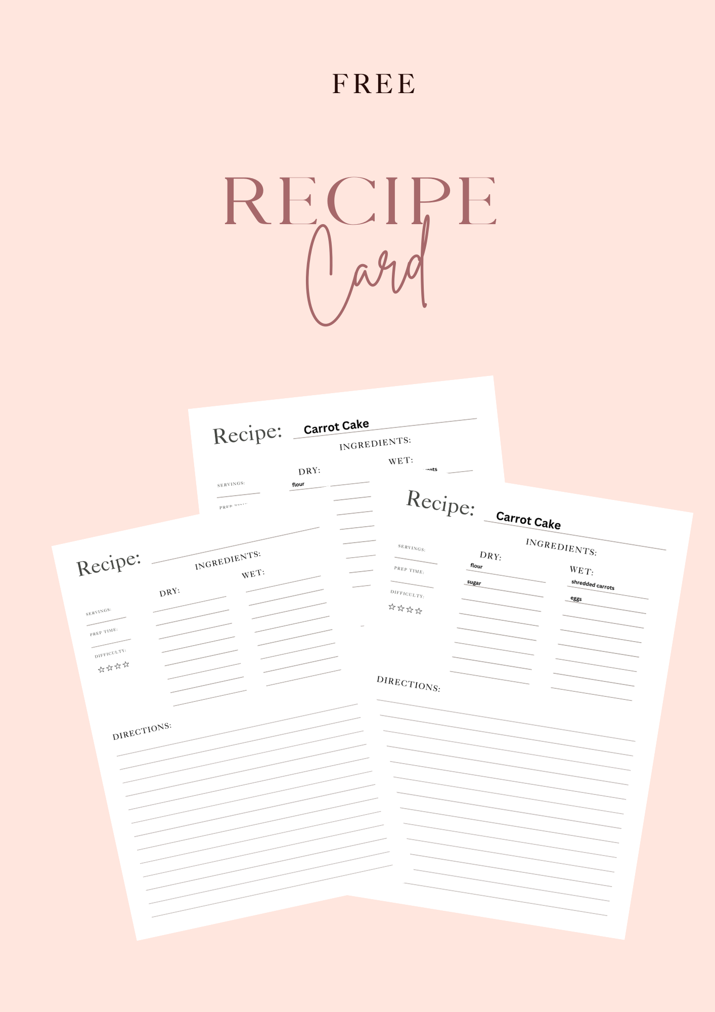 Freebie - Recipe card