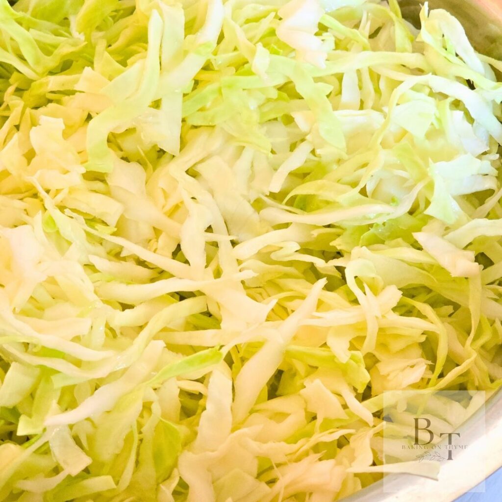 Cabbage Curry - shredded cabbage
