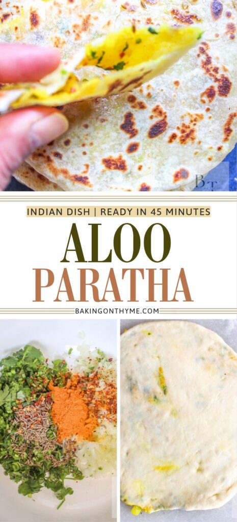 Aloo Paratha (potato roti) - Pin image