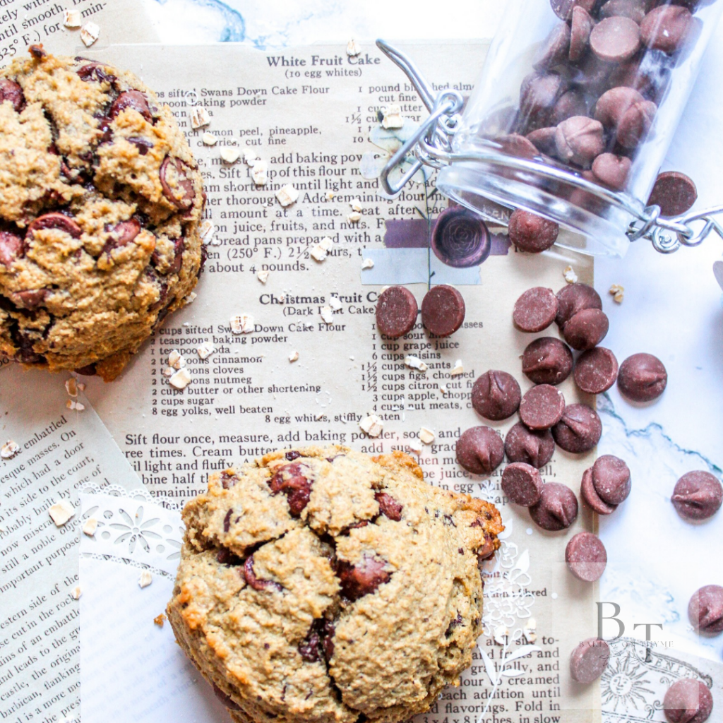 Oat Flour Chocolate Chip Cookies - baking on thyme - 1