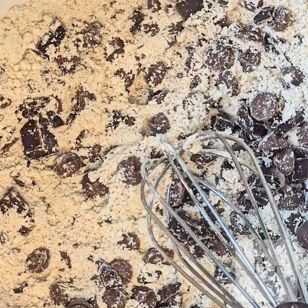 dry ingredients - baking on thyme - Oat Flour Chocolate Chip Cookies