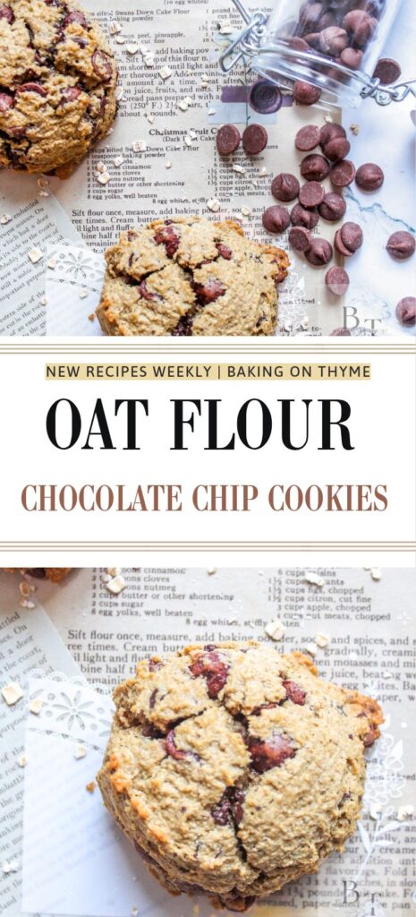 Oat Flour Chocolate Chip Cookies - baking on thyme - 2
