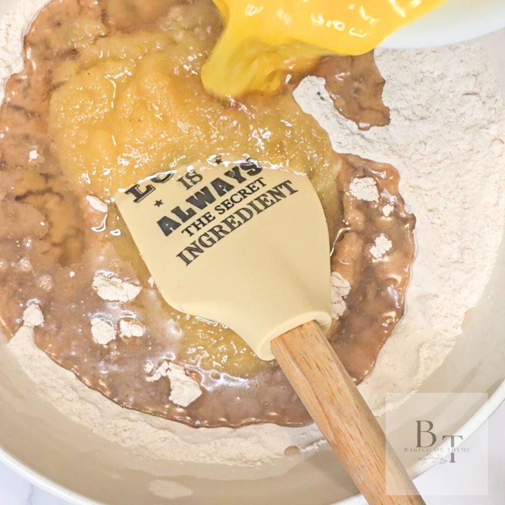 Wet ingredients for carrot cake