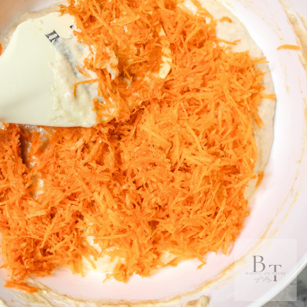 Shredded carrots for carrot cake