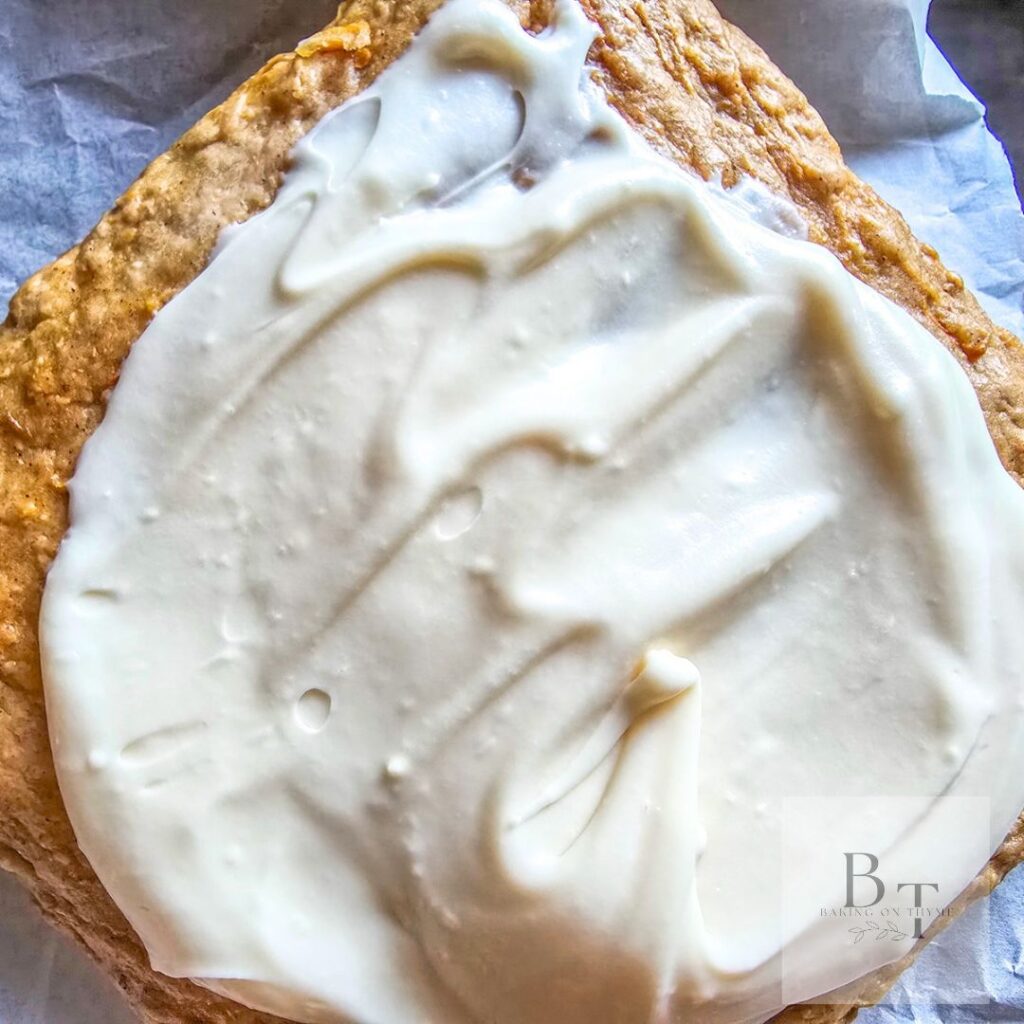 Icing on Small Batch Carrot Sheet Cake