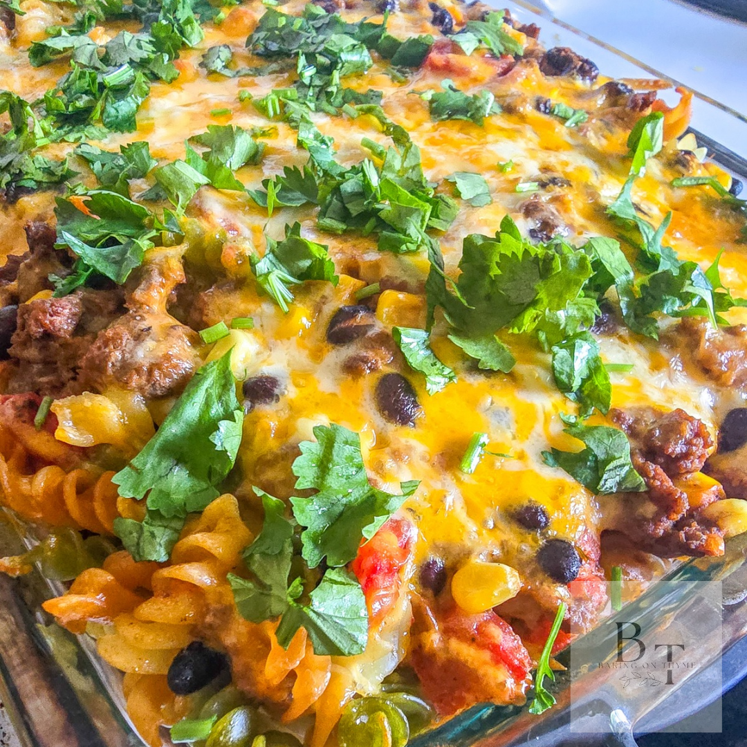 Homemade Cheesy Taco Pasta Bake