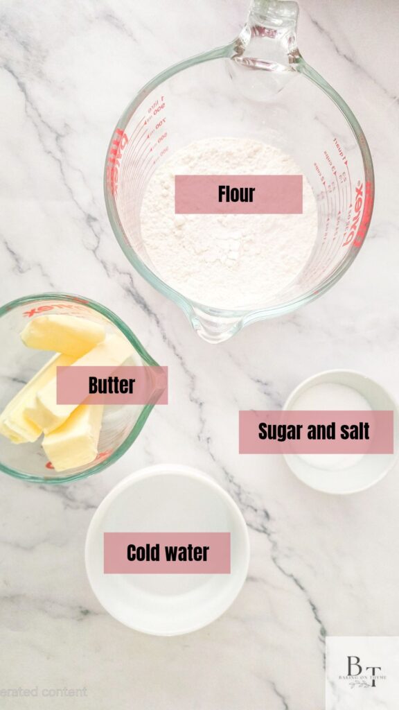 Melted Butter Pie Crust - Ingredients