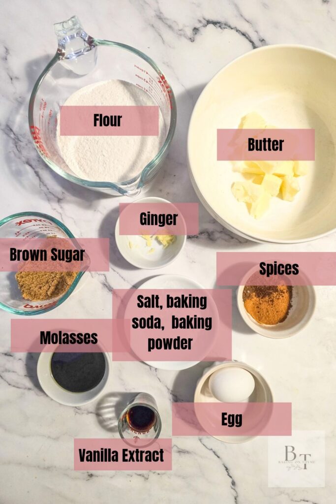 Homemade Gingerbread Cookies ingredients