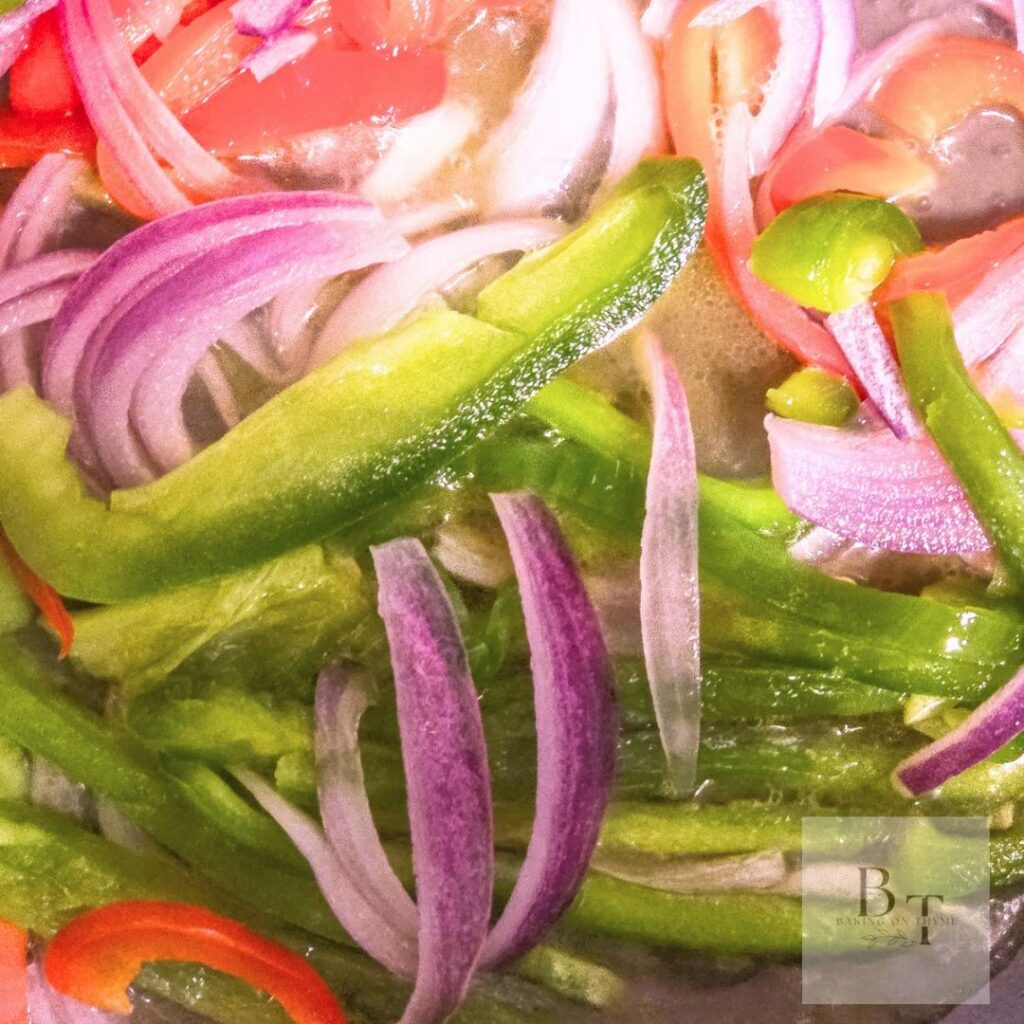 vegetables for  steak fajitas