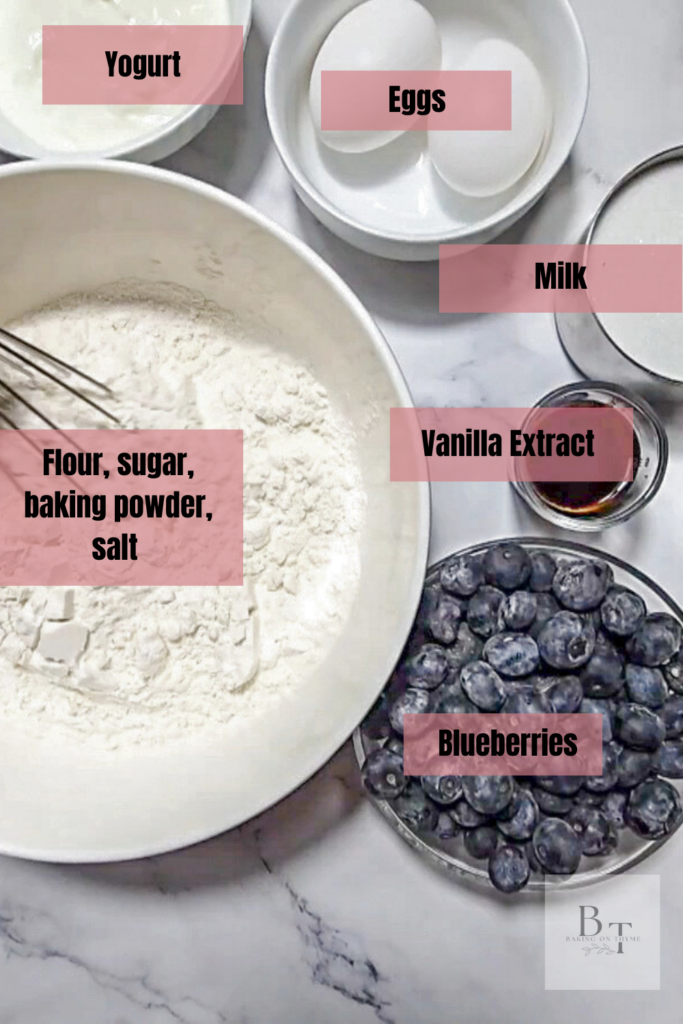 Easy Blueberry Muffin Recipe - ingredients
