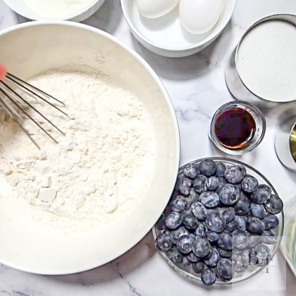Easy Blueberry Muffin Recipe - dry batter