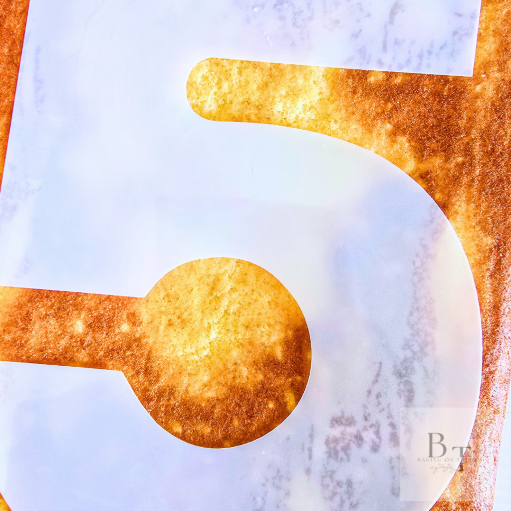 Vanilla number cake stencil