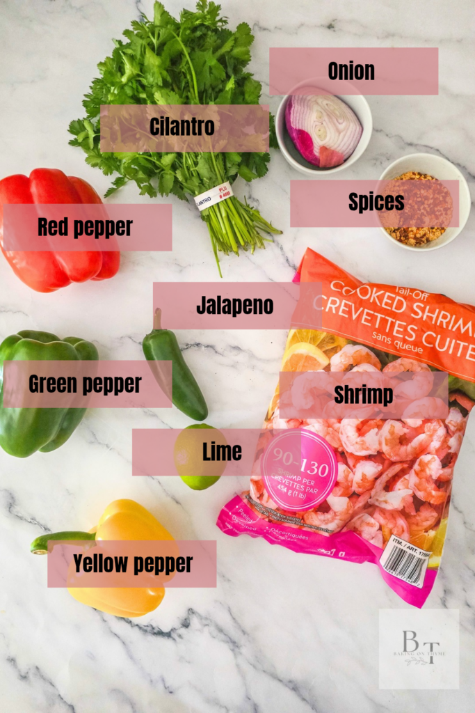 Sheet Pan Shrimp Fajitas ingredients