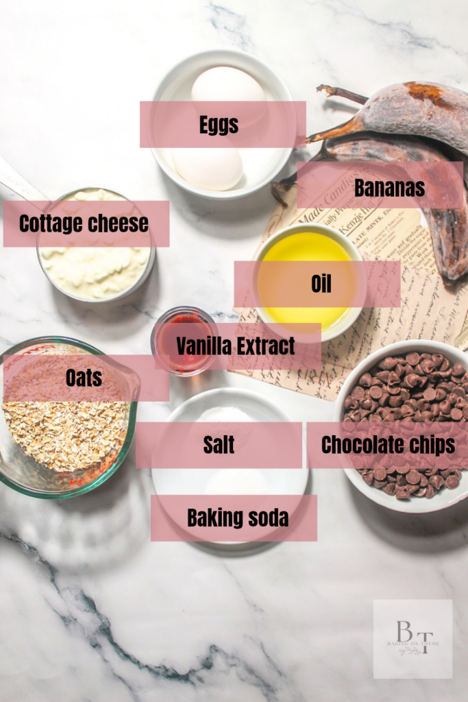 Chocolate Chip Cottage Cheese Banana Bread ingredients