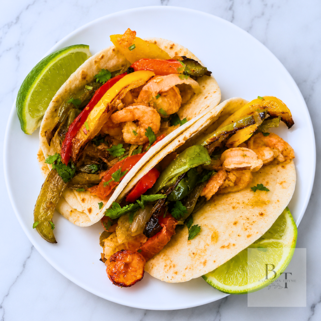Sheet Pan Shrimp Fajitas